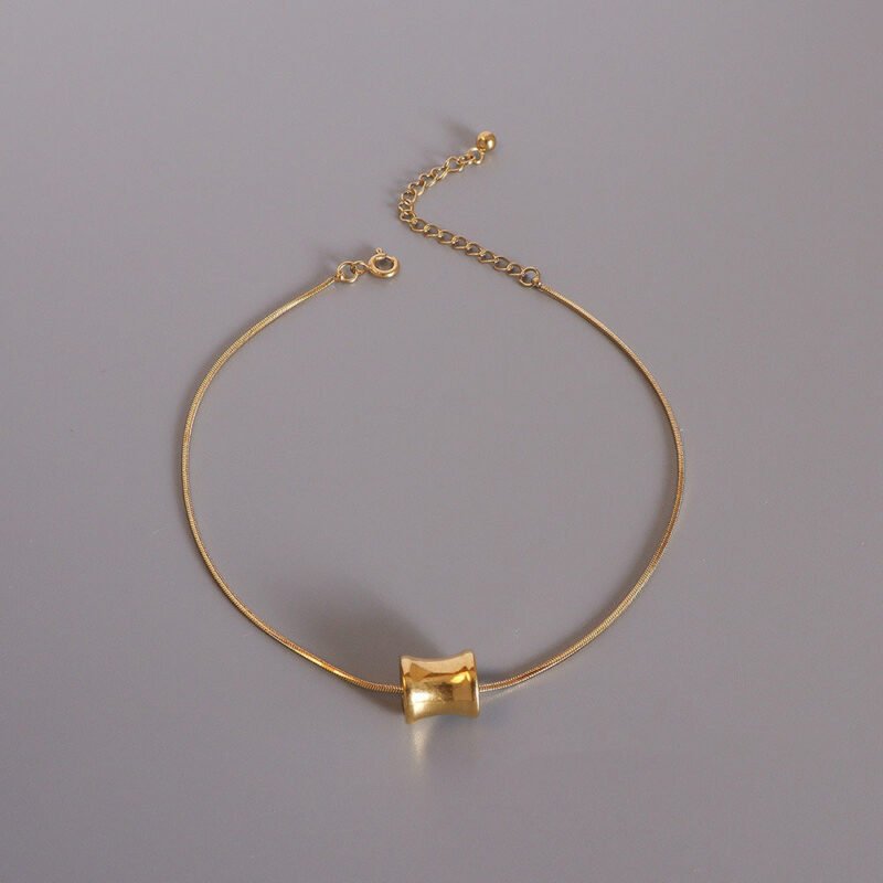 18K gold noble personality small waist design light luxury style anklet